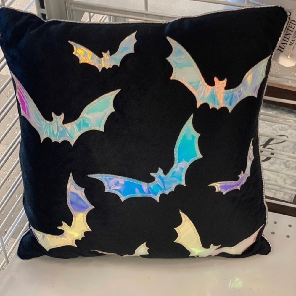 iridescent bat pillow
